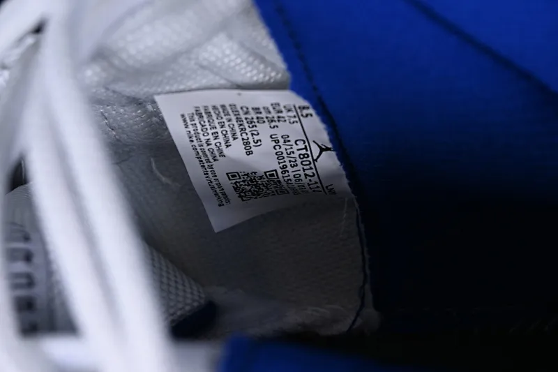 All categories Air Jordan Jordan series basketball shoes Air Jordan 11 P version Air Jordan 11 Retro "Concord Sketch" AJ11 Joe 11 white and blue real standard real carbon high-top basketball shoes CT8012-114